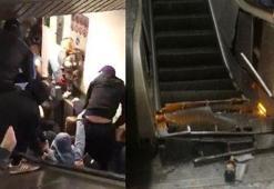 Roma metrosunda tehlikeli anlar