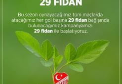 Gümüşhanespor attığı her gole 29 fidan bağışlayacak