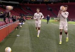 Ajax - Roma maçına top toplayıcı çocuk damga vurdu!