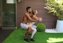 Garay ve eşinden seksi antrenman