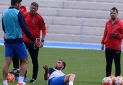 Trabzonspor'un sabah antrenmanında gerginlik