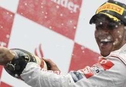 Almanya'da zafer Hamilton'ın