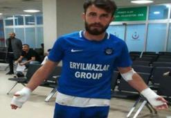 Maç sonrası futbolculara bıçaklı saldırı