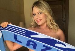 Anna Falchi, Lazio galibiyeti sonrası yine soyundu!