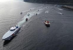 Marmara'da suyun altında nefes kesen yarış