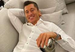 Lewandowski'nin ödül pozunun kamera arkası görüntüleri!