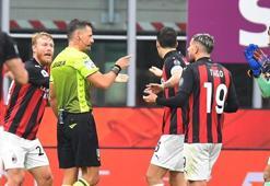 Milan - Roma maçının hakemi Piero Giacomelli sabırları taşırdı!