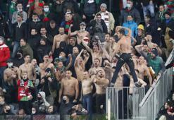 Lokomotiv Moskova - Bayern Münih maçında skandal görüntü