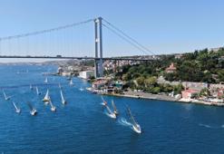 Yelkenlilerin yarışı boğazın güzelliğine güzellik kattı