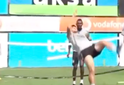 Necip Uysal, antrenmanda şov yaptı!