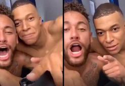 Neymar ile Mbappe ikilisinin zafer coşkusu!