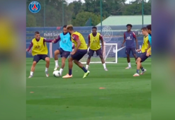 PSG antrenmanında Neymar'dan Chupo Moting'e kötü sürpriz!
