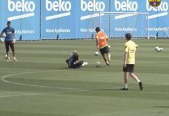 Luis Suarez, Barcelona antrenmanına damga vurdu!