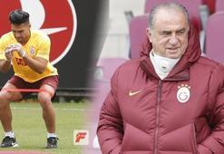 Galatasaray sahaya indi! Eldivenli antrenman...