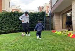 Guilherme'den karantinada oğluyla futbol keyfi