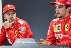 Ferrari pilotu Charles Leclerc'den Sebastian Vettel'e destek