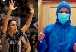 Basketbol hakemi sağlık dağıtıyor!