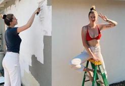 Ireland Baldwin karantina günlerinde badana yapıyor