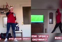 Milli cimnastikçilerden videolu "evde kal" mesajı