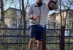 Guilherme antrenmanlarını eşi ile birlikte yapıyor