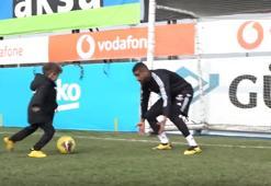 Kevin-Prince Boateng ve oğlu Beşiktaş antrenmanına damga vurdu!