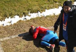 Bölgesel Amatör Lig'de skandal! Stadın dışından atılan taşlar futbolcuyu yaraladı