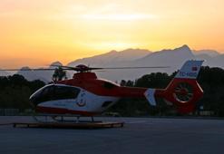 Jahovic ambulans helikopterle Antalya'ya getirildi! VİDEO