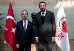 Bakan Kasapoğlu, TBF Başkanı Hidayet Türkoğlu'nu ziyaret etti