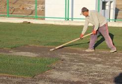 Elazığ Doğukent Stadı'na çim serimi yapıldı