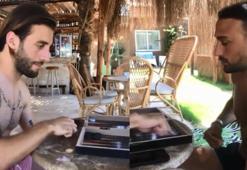 Cenk Tosun ile Alpaslan Öztürk'ün tavla keyfi
