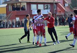 Amatör maç olaylar nedeniyle yarıda kaldı