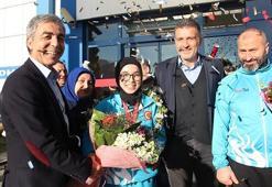 Avrupa Şampiyonu Keyda Nur Çolak'a coşkulu karşılama