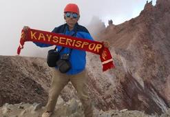 İddiayı kaybetti Erciyes'in zirvesine çıktı