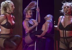 Britney Spears sahnede direk dansı yaptı
