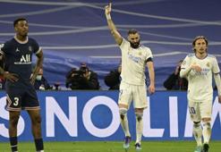 Şampiyonlar Ligi'nin dev maçında Benzama ile Vinicius şov yaptı, Messi, Mbappe, Neymar yıkıldı!