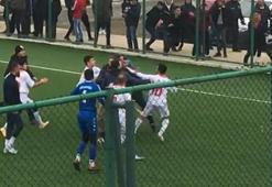 Topçamspor-Zile Belediyespor maçında tekme ve yumruklar konuştu
