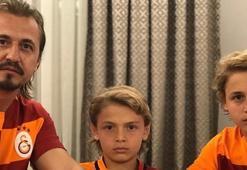 Galatasaray'da babalarını takip eden çocukları! Hamza Yiğit Akman ve Efe Akman...