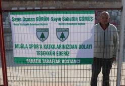63 yaşındaki Levent Bostancı Muğlaspor'u yalnız bırakmadı