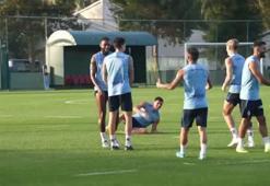 Trabzonspor'dan eğlenceli idman