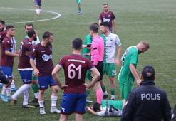 Trabzon'da maç sonu büyük olay! Hakemlere saldırı...