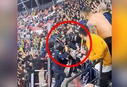 Fenerbahçe taraftarına Sevilla'da polis saldırısı! İşte o görüntüler! (VİDEO)