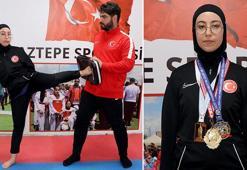 İş kazasında iki kolunu kaybeden Sevim, tekvandoda 1 ayda 3 altın madalya kazandı