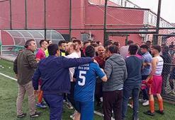 Amatör maçta ortalık karıÅtı