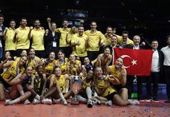 CEV Şampiyonlar Ligi şampiyonu Vakıfbank'a coşkulu karşılama