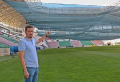 Diyarbakır Stadyumu'nun çimleri, sıcaktan böyle korunuyor! Perde ve fan...