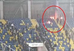 Ankaragücü - Beşiktaş maçı sonrası olay: Tribünü ateşe verdiler