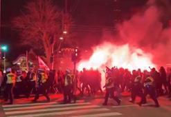 Galatasaray taraftarı Kopenhag'ı inletti