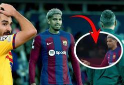 Şampiyonlar Ligi'ne damga vuran maç! İspanya'da olay: Ronaldo Araujo'nun el hareketi gündeme oturdu