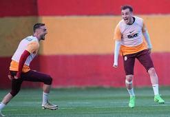 Fenerbahçe derbisi öncesi Galatasaray'da keyifli idman