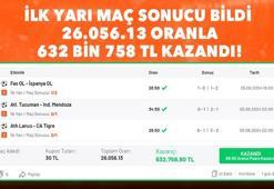 3 Maçın İlk Yarı / Maç Sonucunu bildi, 26.056.13 oranla 632 bin 758 TL kazandı!